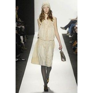 BCBG Max Azria RUNWAY Collection DRESS Limited Edition 100% SILK Pleated ( S )